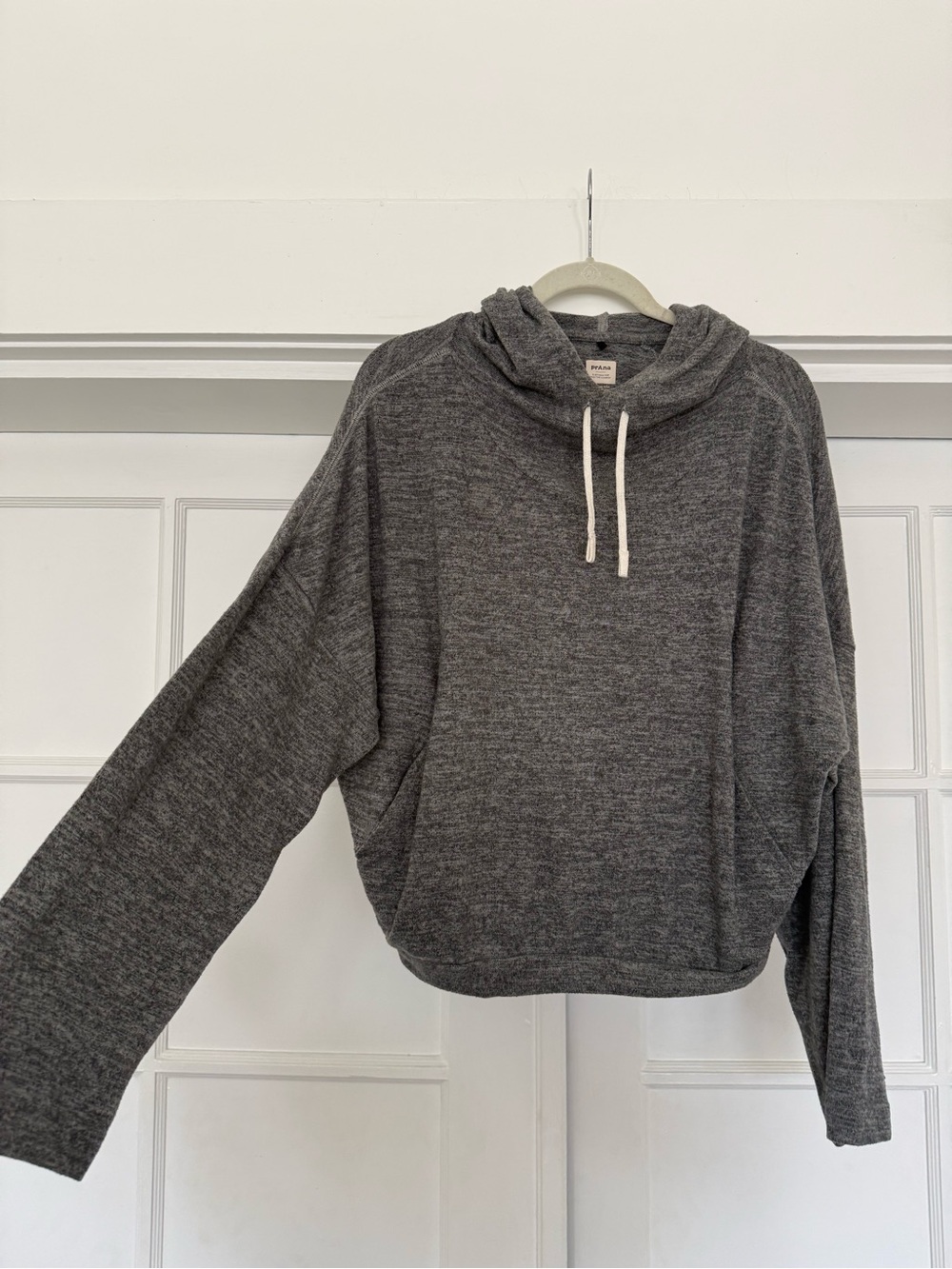 Prana gray cowl neck hoodie